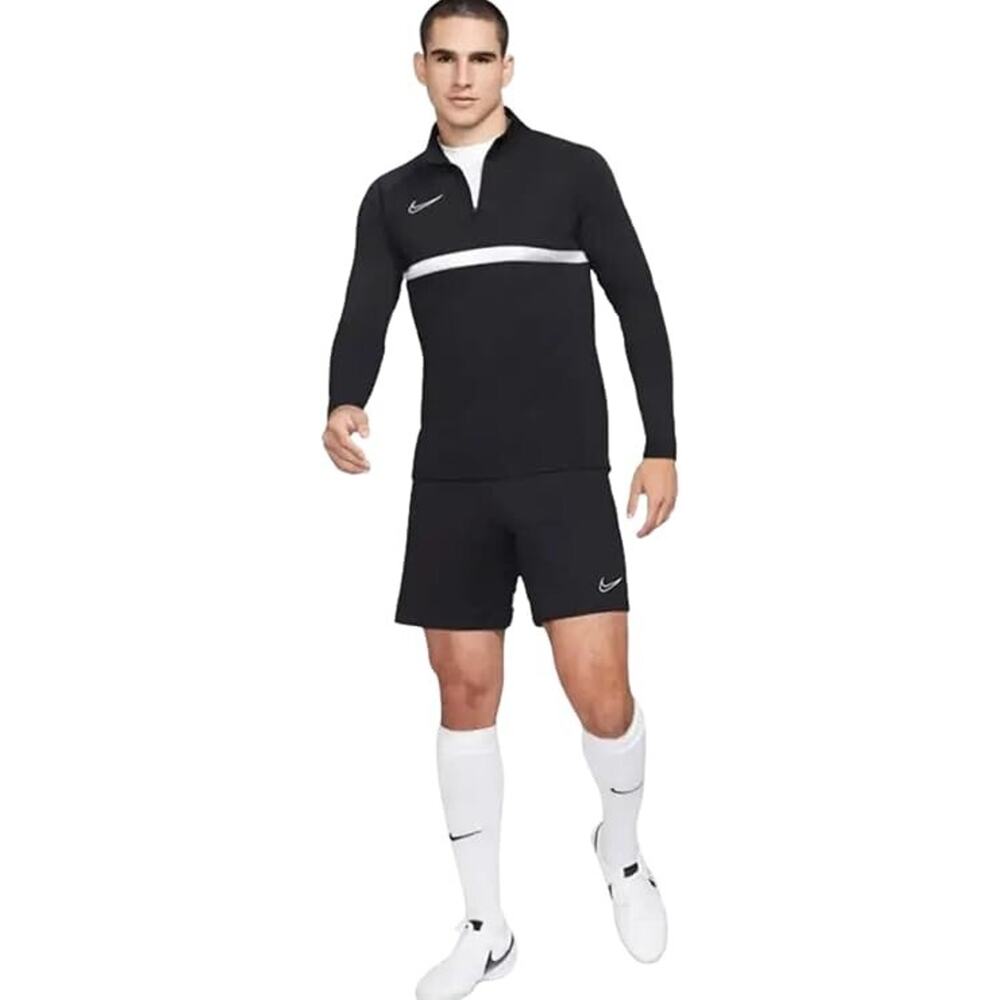 NIKE Academy Soccer Shorts Black White Swoosh Training- SIze XL